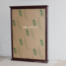 Shot glass display case cabinet shadow box with Glass Door